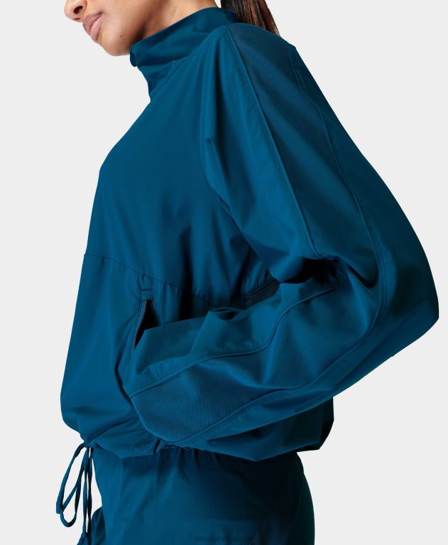 Sweaty Betty 女性 トレーニングデーのハーフジップ L4RHF1015 衣類 巨大な青