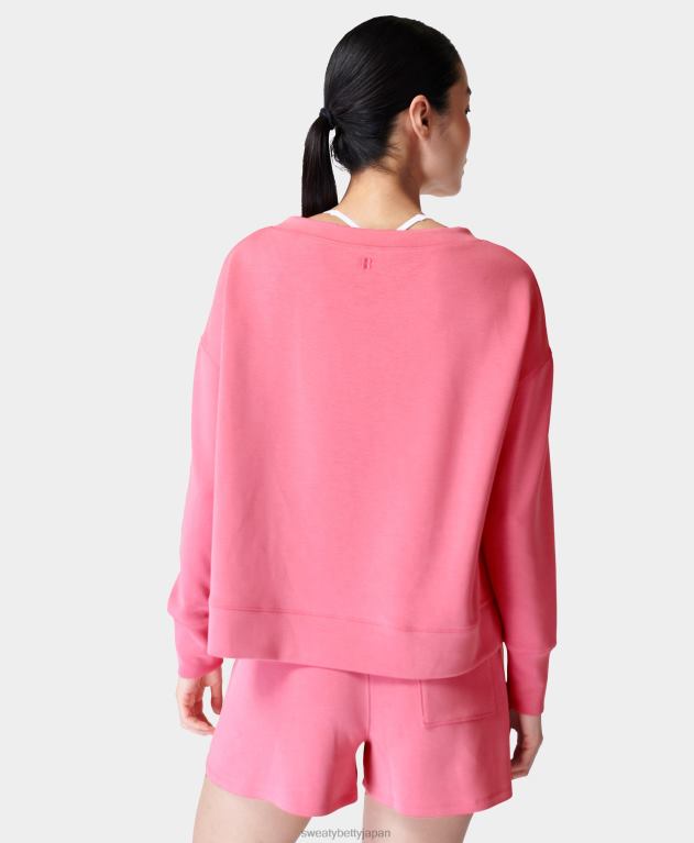 Sweaty Betty 女性 サンドウォッシュクラウドウェイトプルオーバー L4RHF1051 衣類 ロリポップピンク