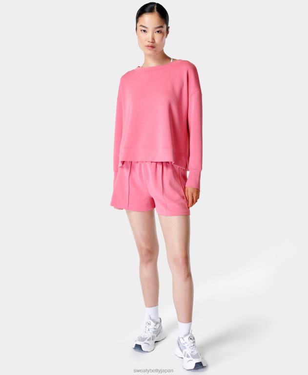 Sweaty Betty 女性 サンドウォッシュクラウドウェイトプルオーバー L4RHF1051 衣類 ロリポップピンク