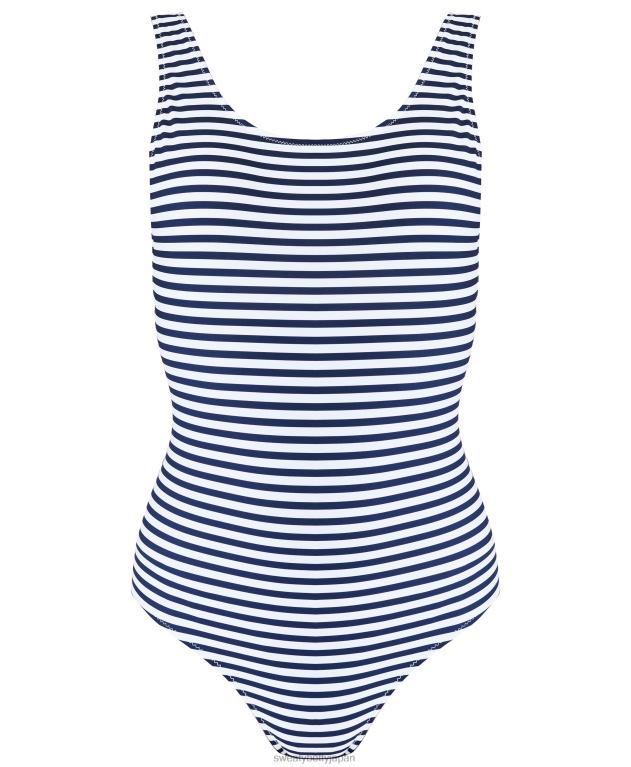Sweaty Betty 女性 タイダルエクストラライフ水着 L4RHF1060 衣類 ネイビーブルーホワイトストライプ
