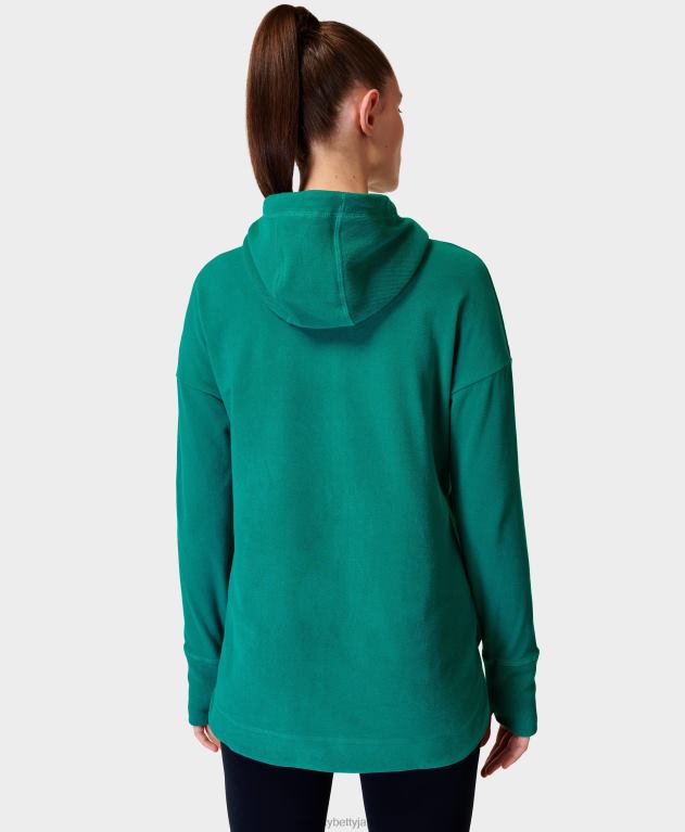 Sweaty Betty 女性 エスケープラックスフリースパーカー L4RHF298 衣類 ウェーブグリーン