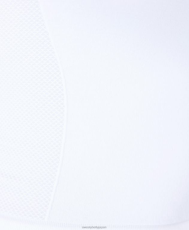 Sweaty Betty 女性 アスリート作物のシームレスなトレーニングタンク L4RHF429 衣類 白