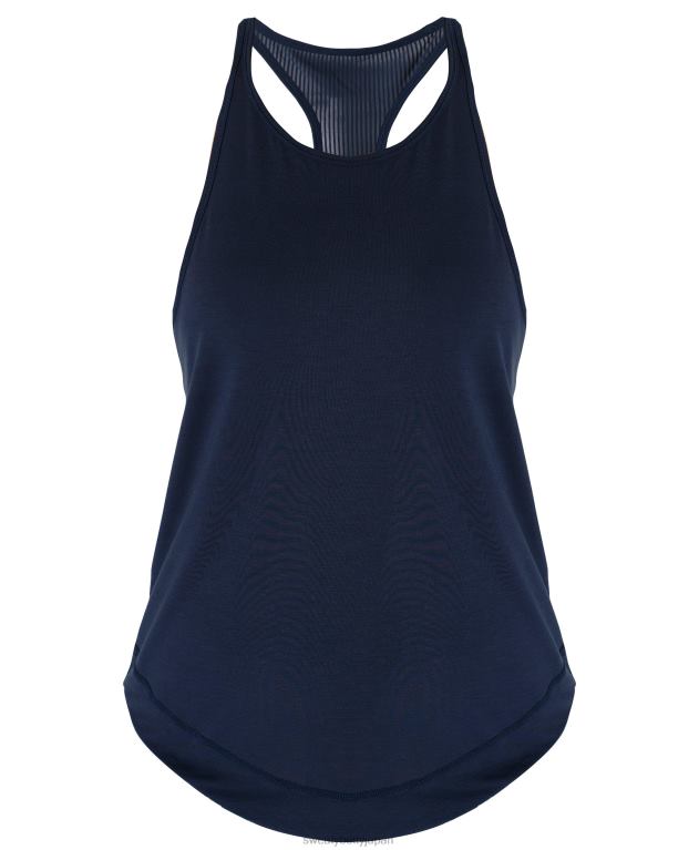 Sweaty Betty 女性 呼吸しやすいランニングタンク L4RHF478 衣類 ネイビーブルー