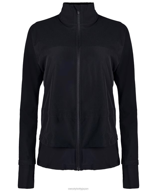 Sweaty Betty 女性 ファストレーンランニングジャケット L4RHF745 衣類 黒