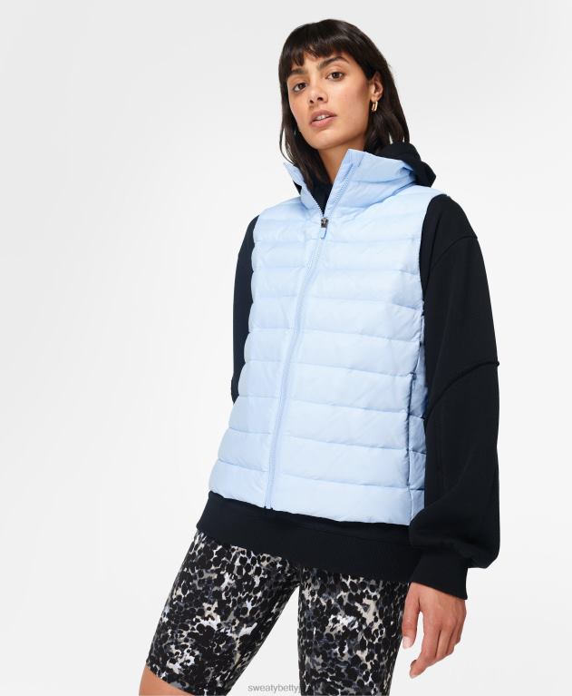 Sweaty Betty 女性 パスファインダーパッカブルベスト L4RHF784 衣類 ブリーズブルー