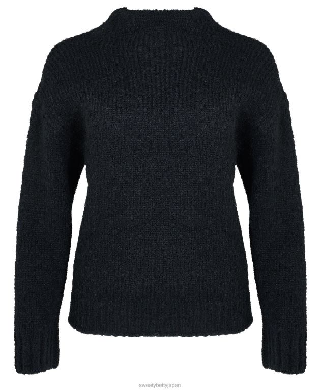 Sweaty Betty 女性 起毛ブークレ ファネルネックセーター L4RHF856 衣類 ナイトブラック