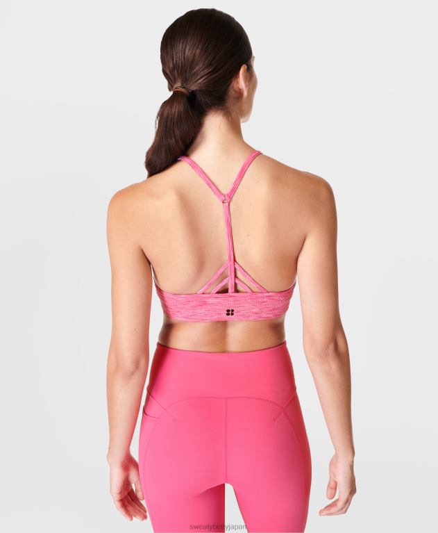 Sweaty Betty 女性 マインドフルなシームレスヨガブラ L4RHF929 衣類 ハッピーピンクマール