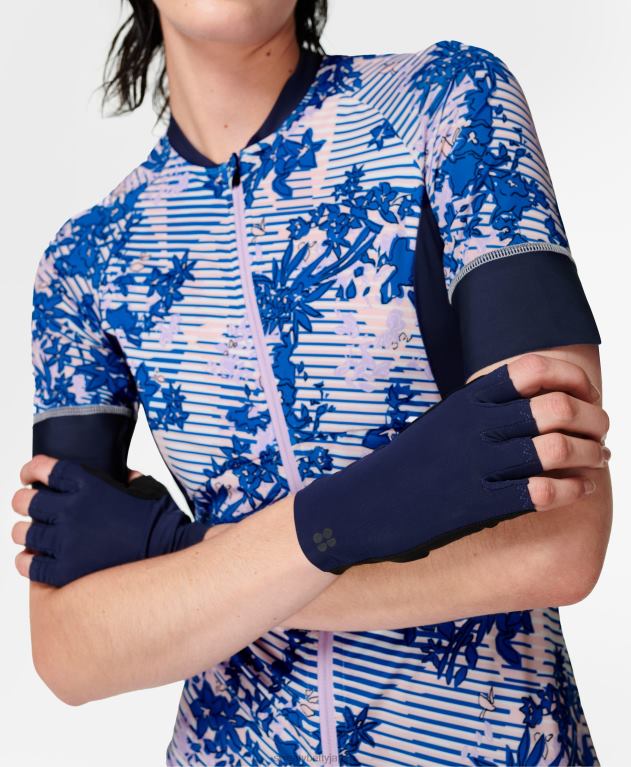 Sweaty Betty 女性 自転車指なし手袋 L4RHF956 アクセサリー ネイビーブルー