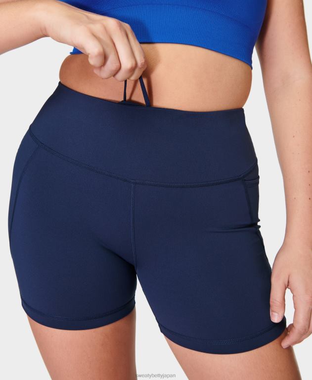 Sweaty Betty 女性 パワー4インチバイカーショーツ L4RHF674 衣類 ネイビーブルー