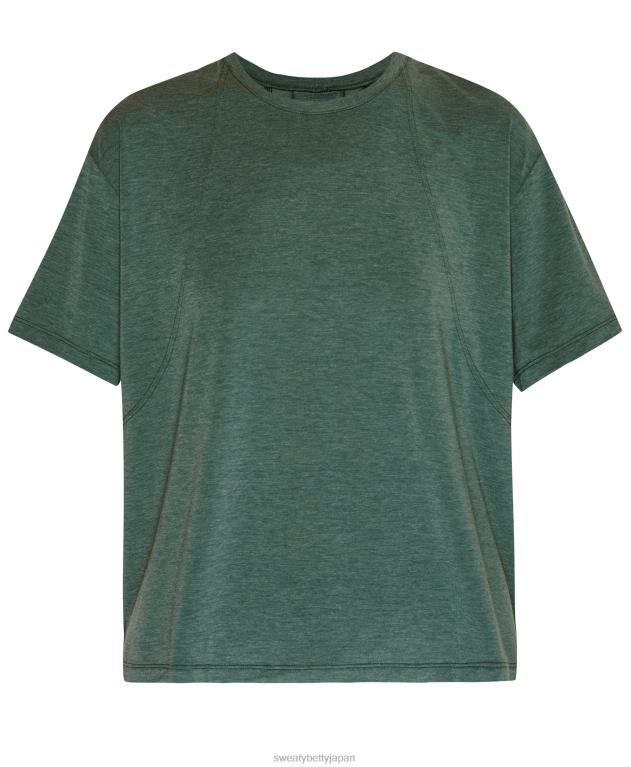 Sweaty Betty 女性 ソフトフロースタジオTシャツ L4RHF81 衣類 トレッキンググリーン