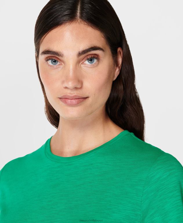 Sweaty Betty 女性 リフレッシュクルーネックTシャツ L4RHF980 衣類 鮮やかな緑